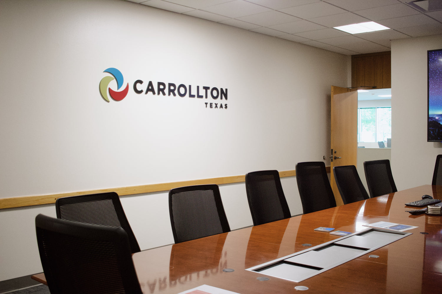 Carrollton City Hall Blue Box